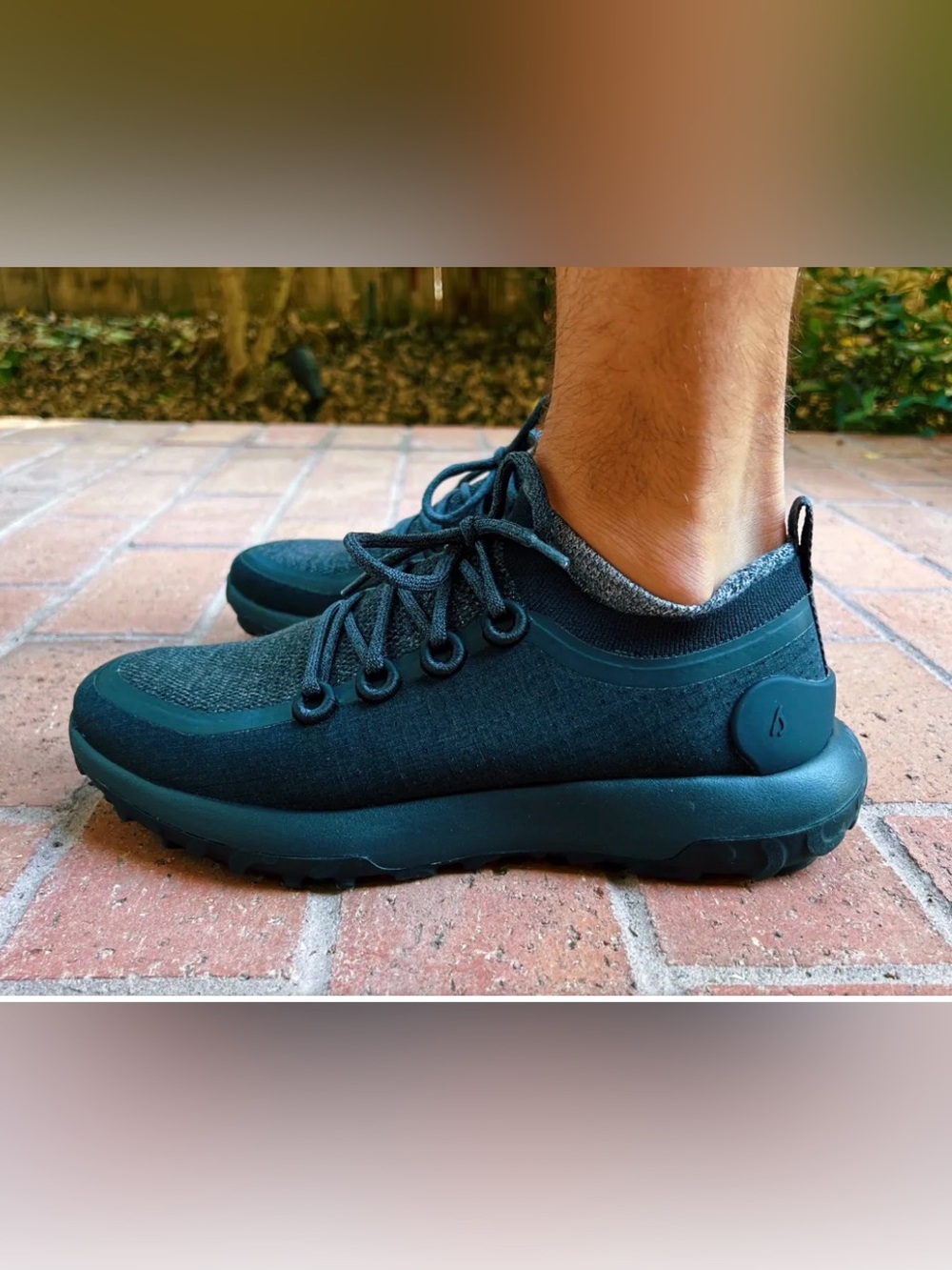 allbirds Woman’sKnit Lace-Up Trail Runner SWT Sneakers - Black & Gray US 8.5 NWT